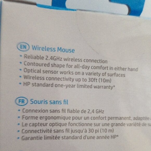 HP Wireless Mouse 200 - Black and Silver Mouse New In Sealed Box - Picture 7 of 7